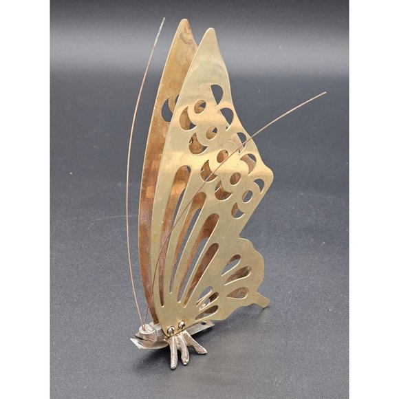Retro Brass Butterfly Table or Wall Decor - Midcentury Modern (MCM) - Picture 1 of 10